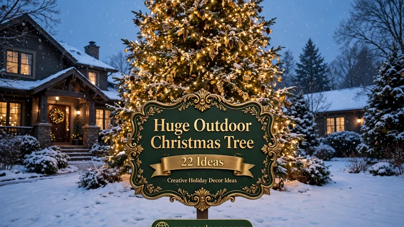 Huge Outdoor Christmas Tree - 22 Creative Holiday Decor Ideas